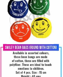 Smiley Bean bags Round With Cotton