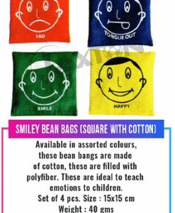 Smiley Bean bags Square with Cotton